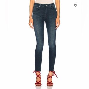 MOTHER - Mid Rise Looker Ankle Fray Jeans